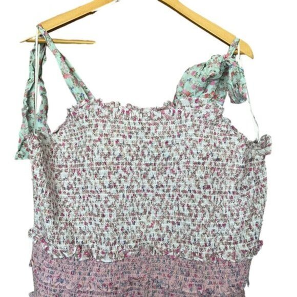 NWT LoveShackFancy x Target Adeline Smocked Floral Tie Strap Ruffled Dress 3X - Picture 6 of 10